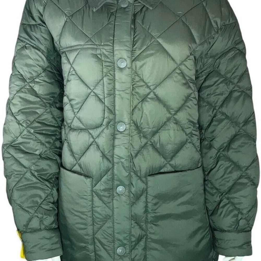 Calvin Klein Jeans Reversible Green Quilted Puffer Jacket